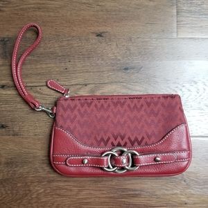 Red Wristlet / Clutch Purse from Wilson's Leather